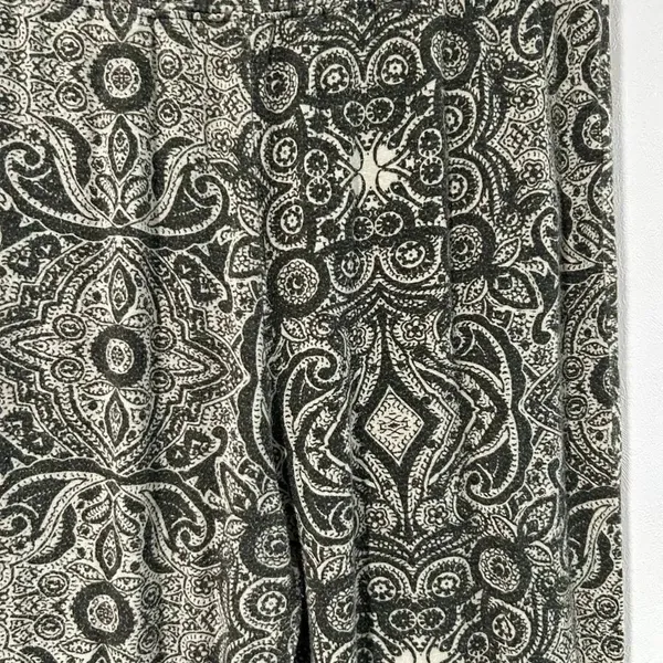 Abercrombie & Fitch Paisley Flare Pants Gray Green Boho Bell Bottom Women’s Larg - Image 9