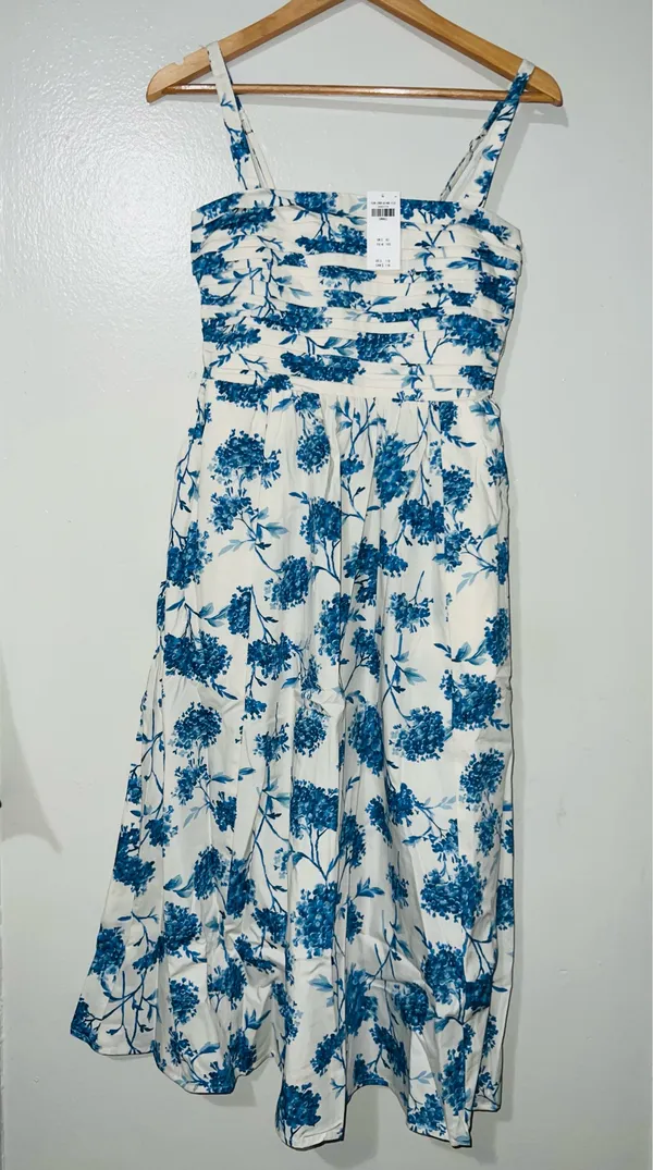 Abercrombie The Emerson Poplin Wide Strap Midi Dress - Image 5