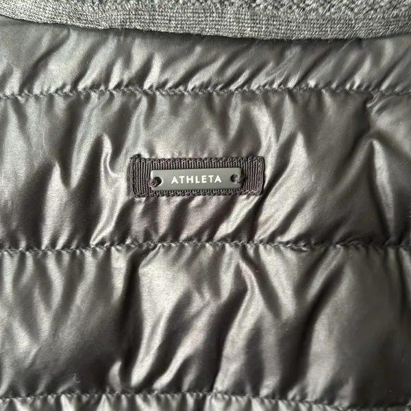 Athleta‎ Womens Wool Knit Sweater Sleeve Goose Down Filled Puffer Jacket - Image 6