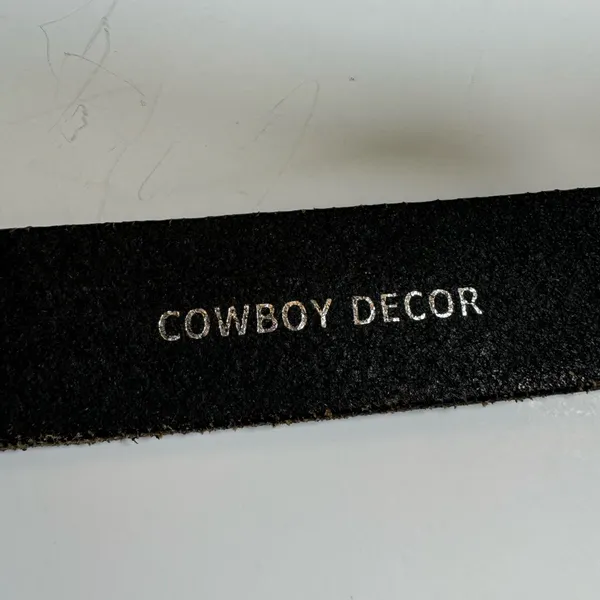 Vintage Cowboy Decor Lonestar Stud Leather Belt Rhinestone Buckle 36 Studded - Image 5