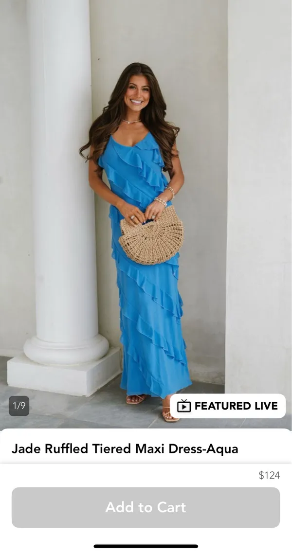 These Three Boutique Blue Ruffle Dress - Image 2