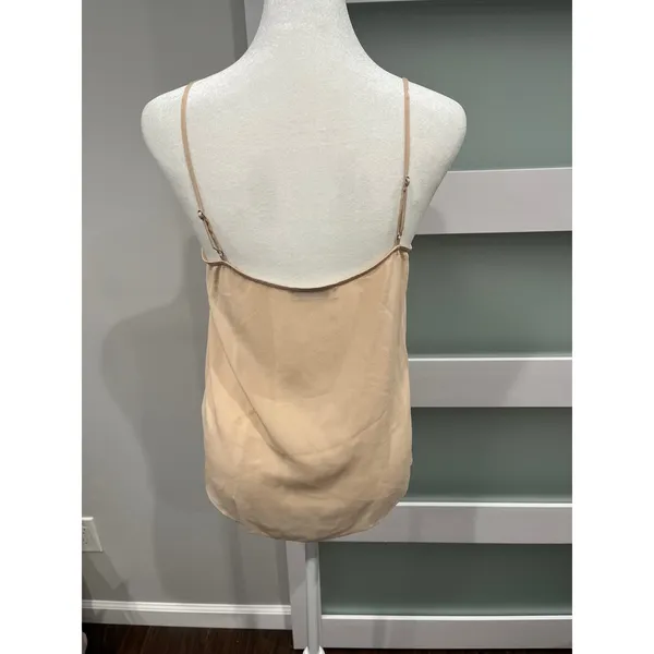Equipment Femme Silk Camisole Top XS Neutral Beige Adjustable‎ Straps - Image 3