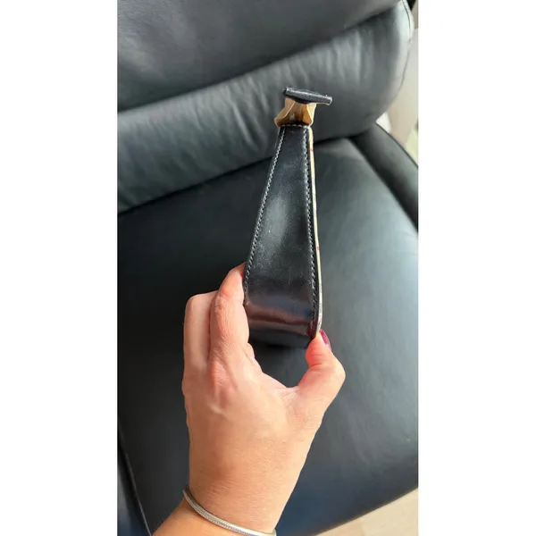 Burberry London Nova Check Canvas Leather Clutch Bag Tan Black No Strap - Image 8
