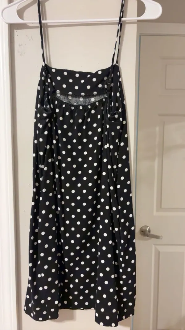 Monteau Black Polka dot mini dress - Image 2
