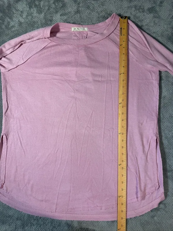 Free People We the Free Oversized Snowy Thermal Mink Pink XL Long Sleeve Tunic - Image 5