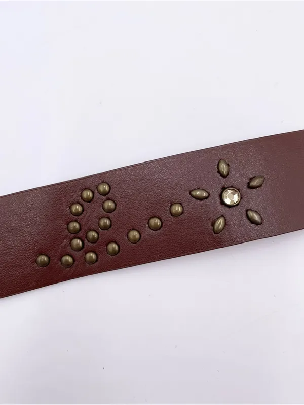 Vintage 90s Y2K Rhinestone Butterfly Buckle Belt Fairycore Boho Studded Jewels - Image 7