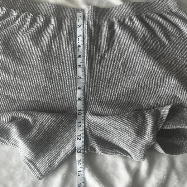 Women's‎ Open Edit Gray Ribbed Lounge Shorts XL - Image 5