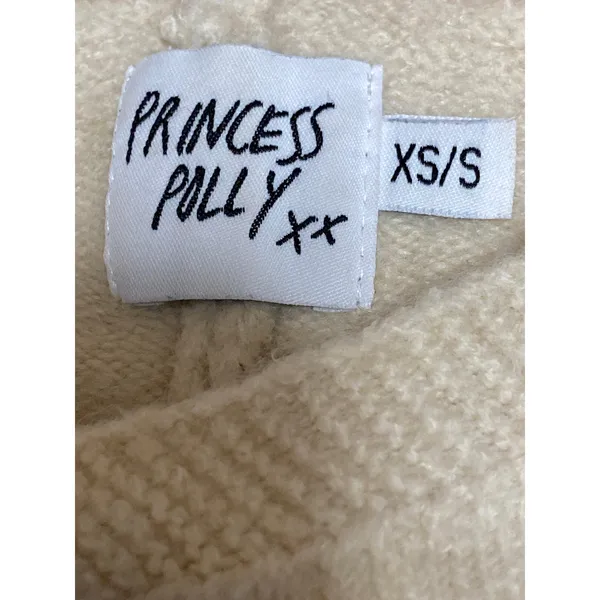 Princess Polly Beige Cream Knit Sleeveless Brami Crop Top Shorts 2 Pc Set Size S - Image 5
