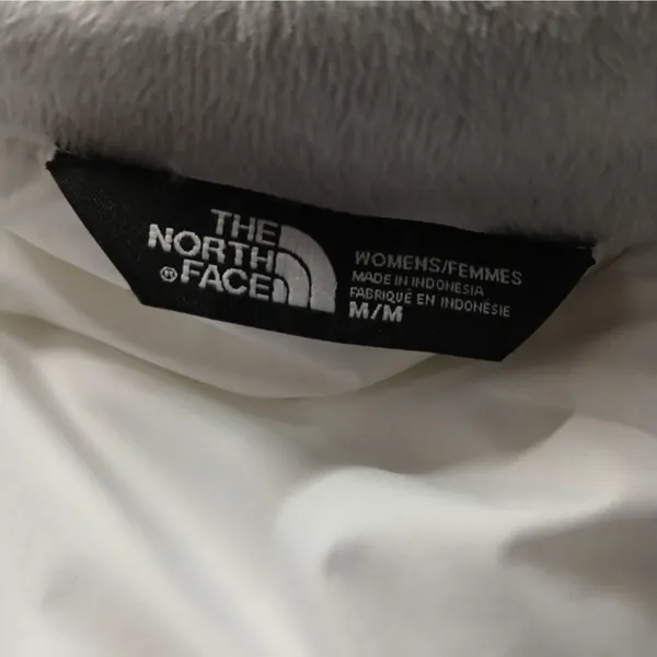 The North Face Quilted Full Zip Jacket Women's Medium White Gray Gorpcore Hiking - Image 11