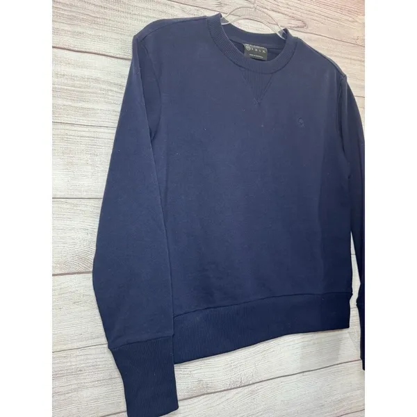 Figs Women’s Scrub Top Crew Neck Sweater, XS Navy Blue - Image 3