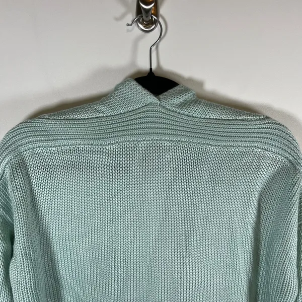 Sabo Women Mint‎ Green Chunky Knit Open Front Cardigan Sweater SA1621 Large - Image 7