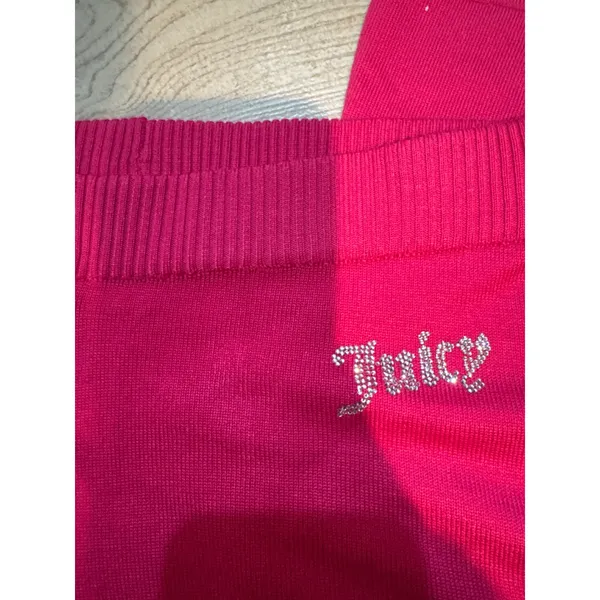 NWT Juicy Couture Vixen Pink Knit Tracksuit Set Hoodie Flare‎ Pants Small - Image 4