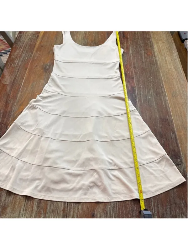 Josie Natori Cream Ivory Fit Flare A-Line Knit Dress XS - Image 9