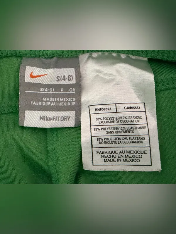 NIKE Vintage dri fit athletic shorts size Small y2k green - Image 9