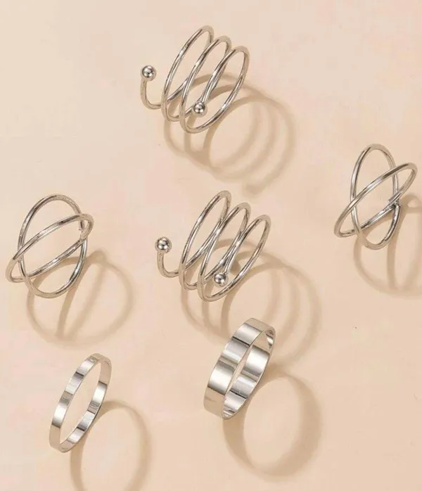 Boutique Cross Decor /fashion ring 6Pcs - Image 2