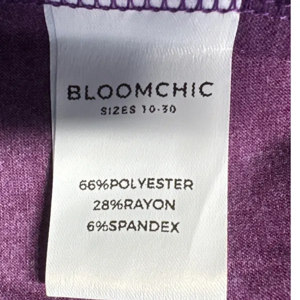 BloomChic Womens Purple Heathered‎ Surplice Wrap Tunic Top Plus Size 18-20 NEW - Image 4