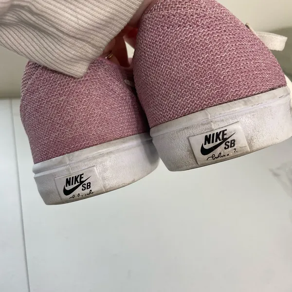EUC Nike‎ women’s pink SB check solar elemental canvas tie fashion sneakers 10 - Image 7