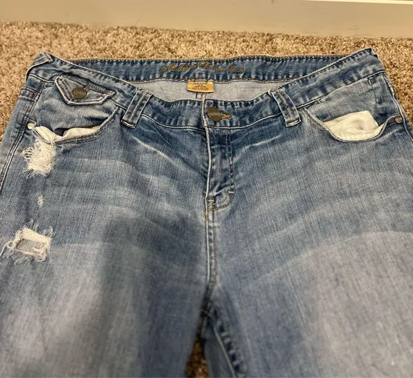 Madison Denim Women’s Distressed Flare Jeans - Image 4