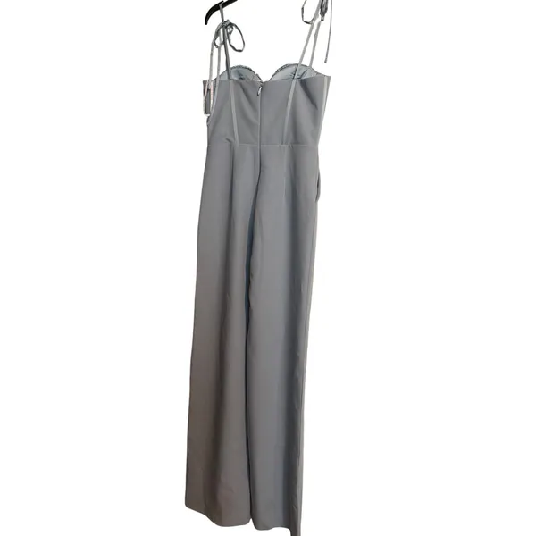 NWT Miss Circle Sarina Baby Blue Satin Corset Jumpsuit - Size Small (Read) - Image 4