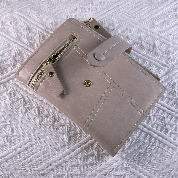 Wallet for Women,Trifold Snap Closure Wallet,Credit Card Holder Coin Purse - Image 3