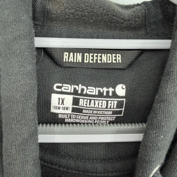 Carhartt Rain Defender Hoodie Womens 1X‎ Black Relaxed Fit Graphic - Image 6