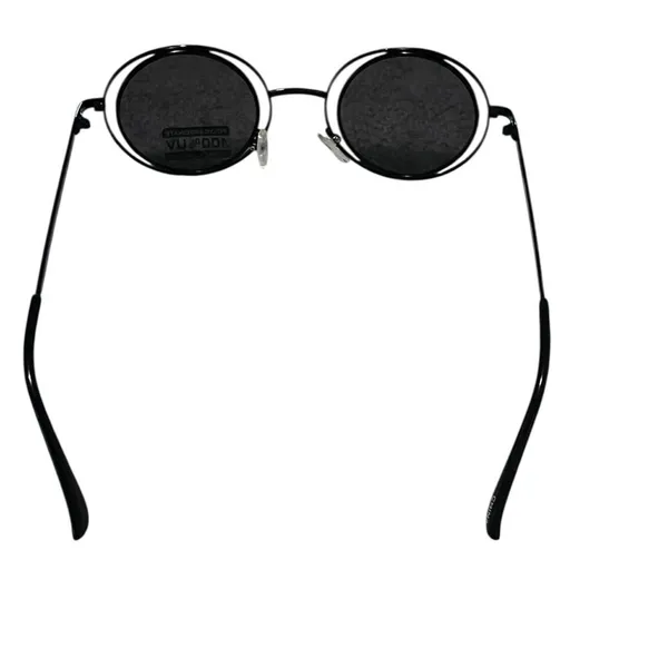 Round Black Sunglasses - Image 3