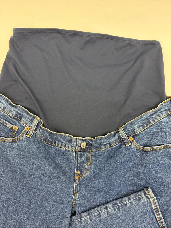 Abercrombie & Fitch Maternity Ankle Straight Jeans Medium Wash - Image 7