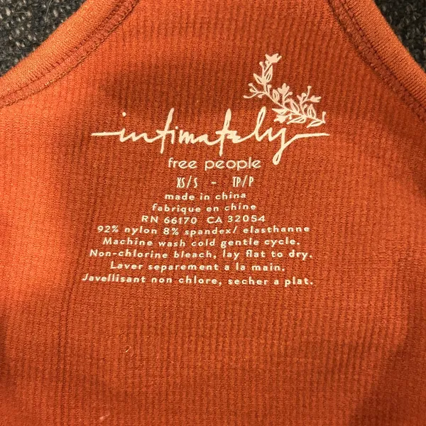 Free People Intimately Brown Ribbed Tank- Size Xs/S - Image 2