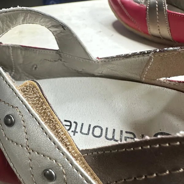 Remonte Mary Jane‎ Flats Leather Red Metallic Boho Womens 40 US 9 - Image 6