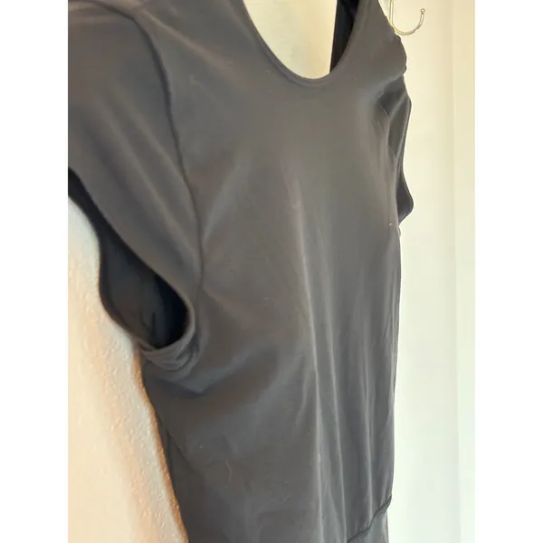 JoyLab Womens Black‎ Short Sleeve Scoop Back Athletic Jumpsuit Straight Leg - Image 7