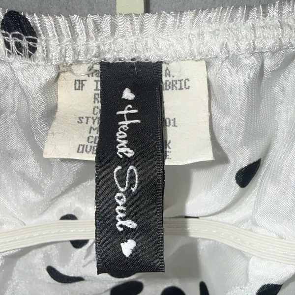 Heart Soul Polka Dot Satin Y2K Coquette Indie Sleaze Camisole Medium - Image 3