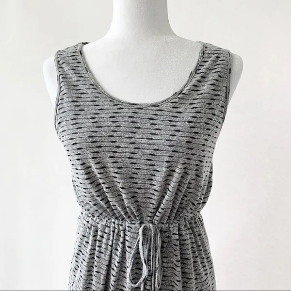 She & Sky Grey and Black Maxi Sun Dress Size Med - Image 4