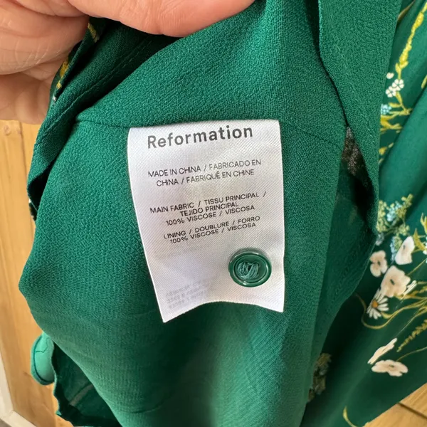 Reformation Rosi Dress Buena Green NEW - Image 12