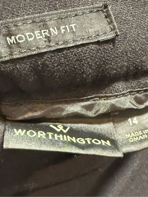 Worthington Black Women’s Modern Fit Pants 14 - Image 2
