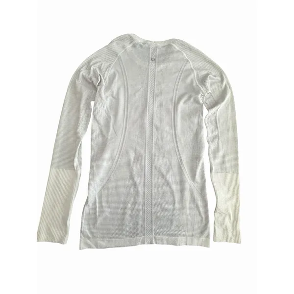 Lululemon Swiftly Womens Size 6 White Top Tech Long Sleeve Activewear #JJJ4-3 - Image 6