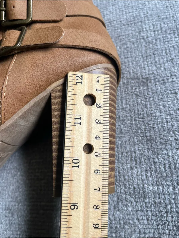 me too Tan Suede-Strap Ankle Booties - Image 5