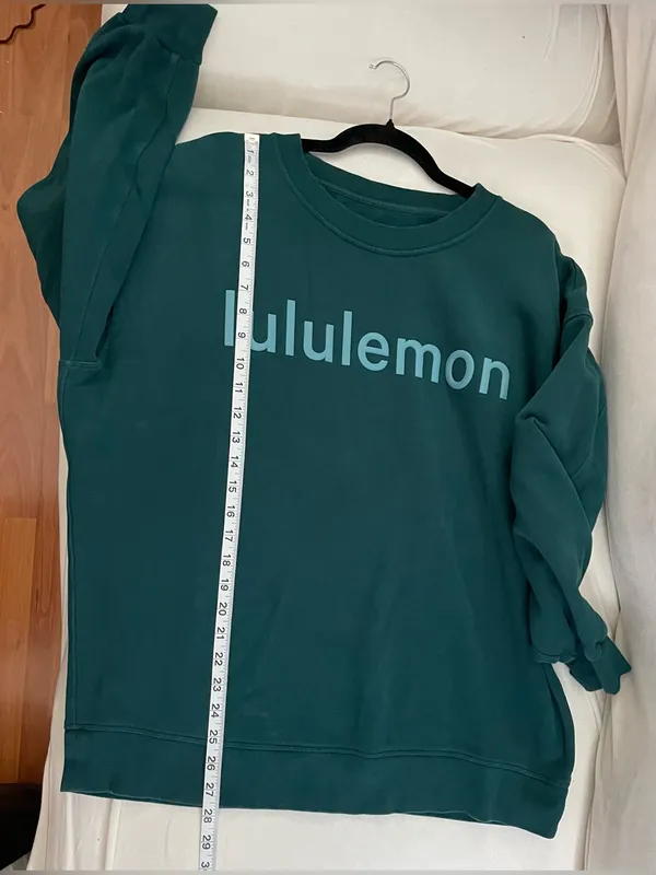 Lululemon Perfectly Oversized Storm Teal Crewneck Sweatshirt - Image 9