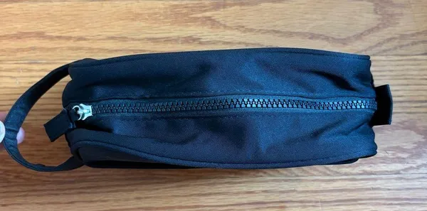 Prada Luna Rossa Makeup Pouch Bag Black Cosmetic Travel Compartment - Image 4