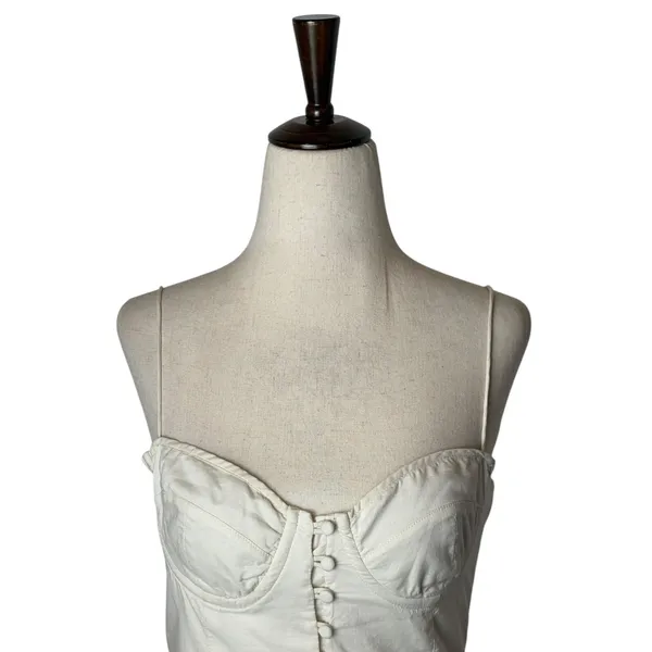 L'Academie Simone Mini Dress Women Small Ivory Cotton Corset Balletcore Revolve - Image 4