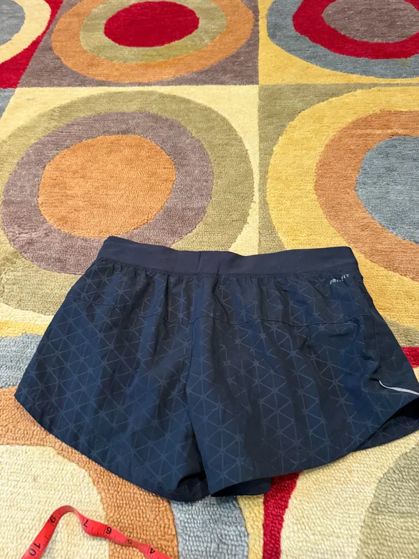 Nike Dri Fit Geometric Print Running Shorts Drawstring Black Women’s Size Medium - Image 6