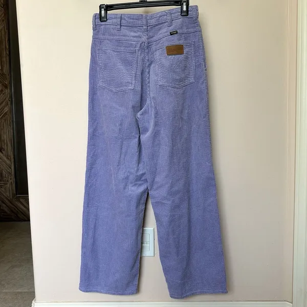 Wrangler Corduroy Pants Purple Pleated Barrel Leg Womens 27x28 Western Rodeo - Image 3