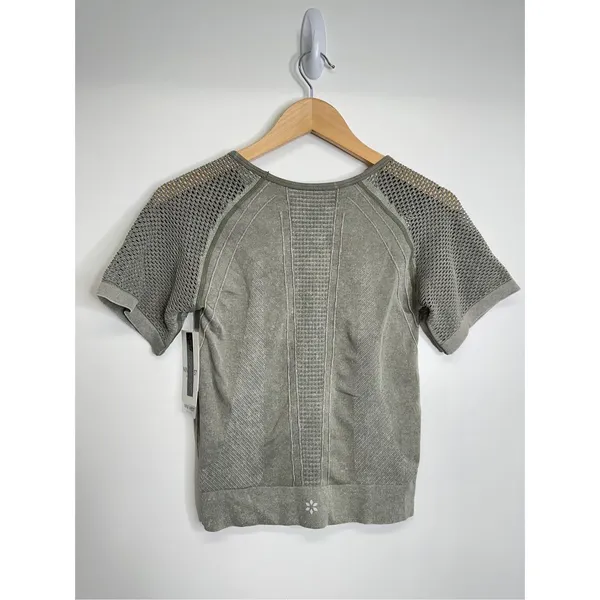 Nine West Active Wear‎ Womens Short Sleeve Top Green Breathable Size S/M NWT - Image 3