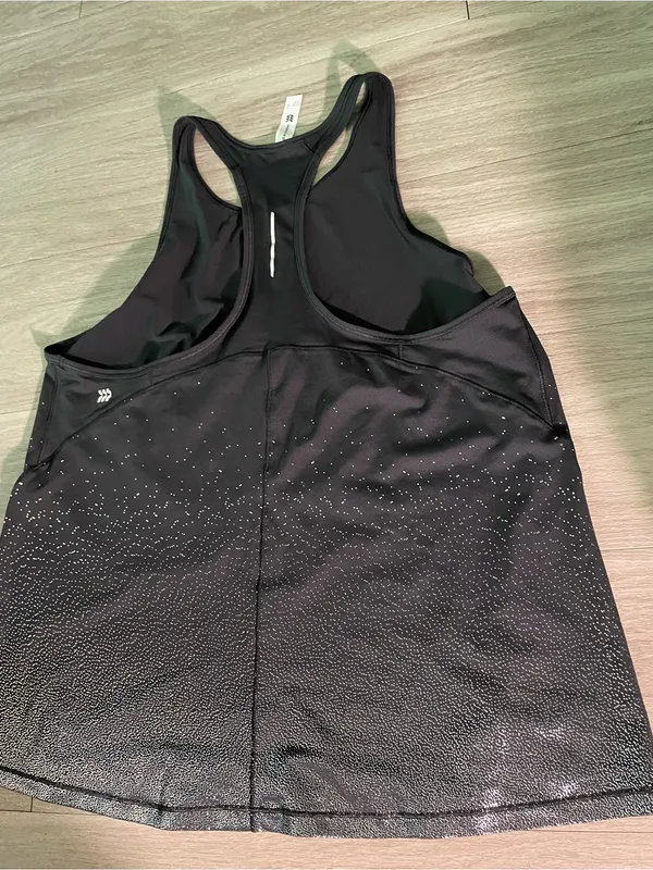 all in motion Black Racerback Tank with Subtle Sparkle - Image 2
