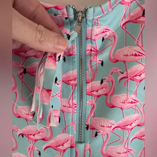 Alvin’s Island Flamingo Print Size L Sleeveless Top, UPF 50 - Image 5
