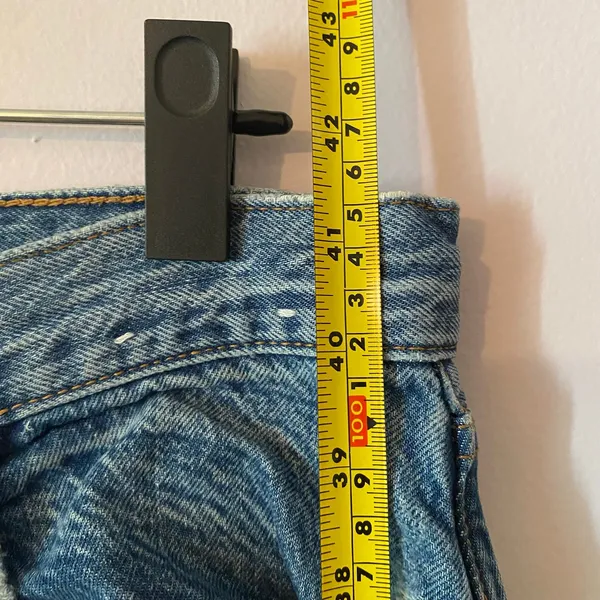 Abercrombie & Fitch The Loose High Rise Jeans Medium Wash Baggy Frayed 30 / 10 - Image 7