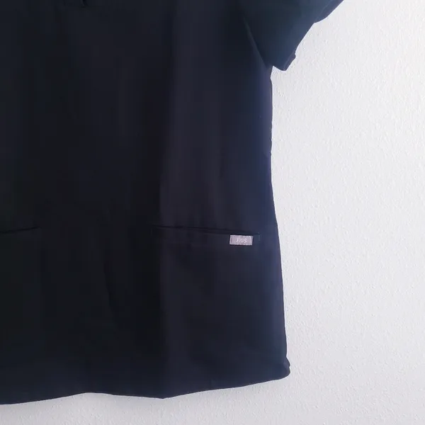 Figs V-Neckline Technical Collection Stub Short Sleeve Top - Image 3