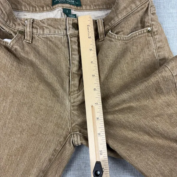 Lauren Jeans Co Ralph Lauren Pants Womens 2 Brown Corduroy Classic Straight - Image 6