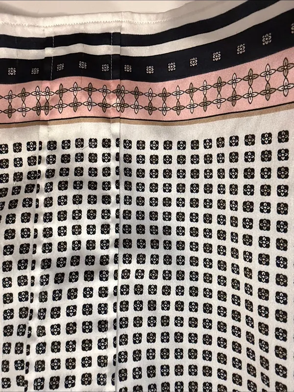 Ann Taylor Sleeveless Printed Tank in White, Navy, and Pink - Image 5