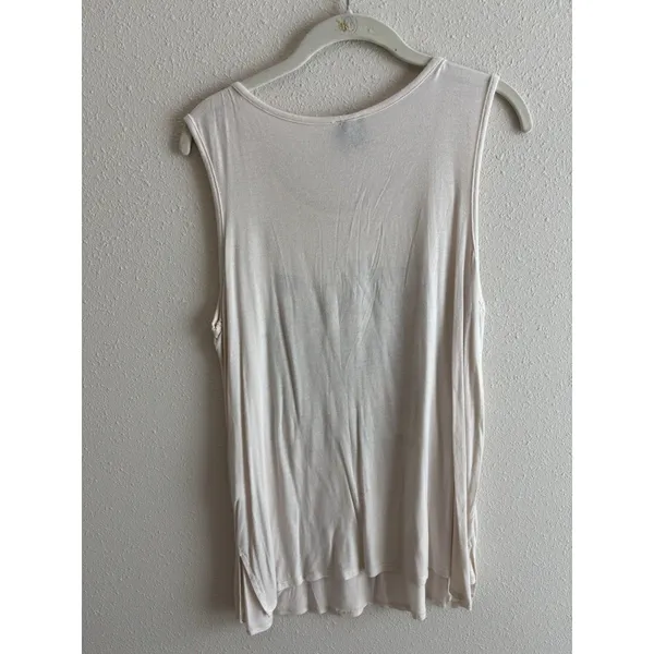 Paper Crane Ivory Graphic Elephant Tank Top Boho‎ Tribal Print Women's Size M - Image 2