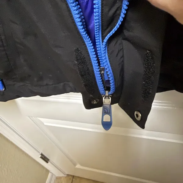 The North Face Womens XS Black‎ Blue Hooded Ski Shell Jacket Powder Skirt - Image 9